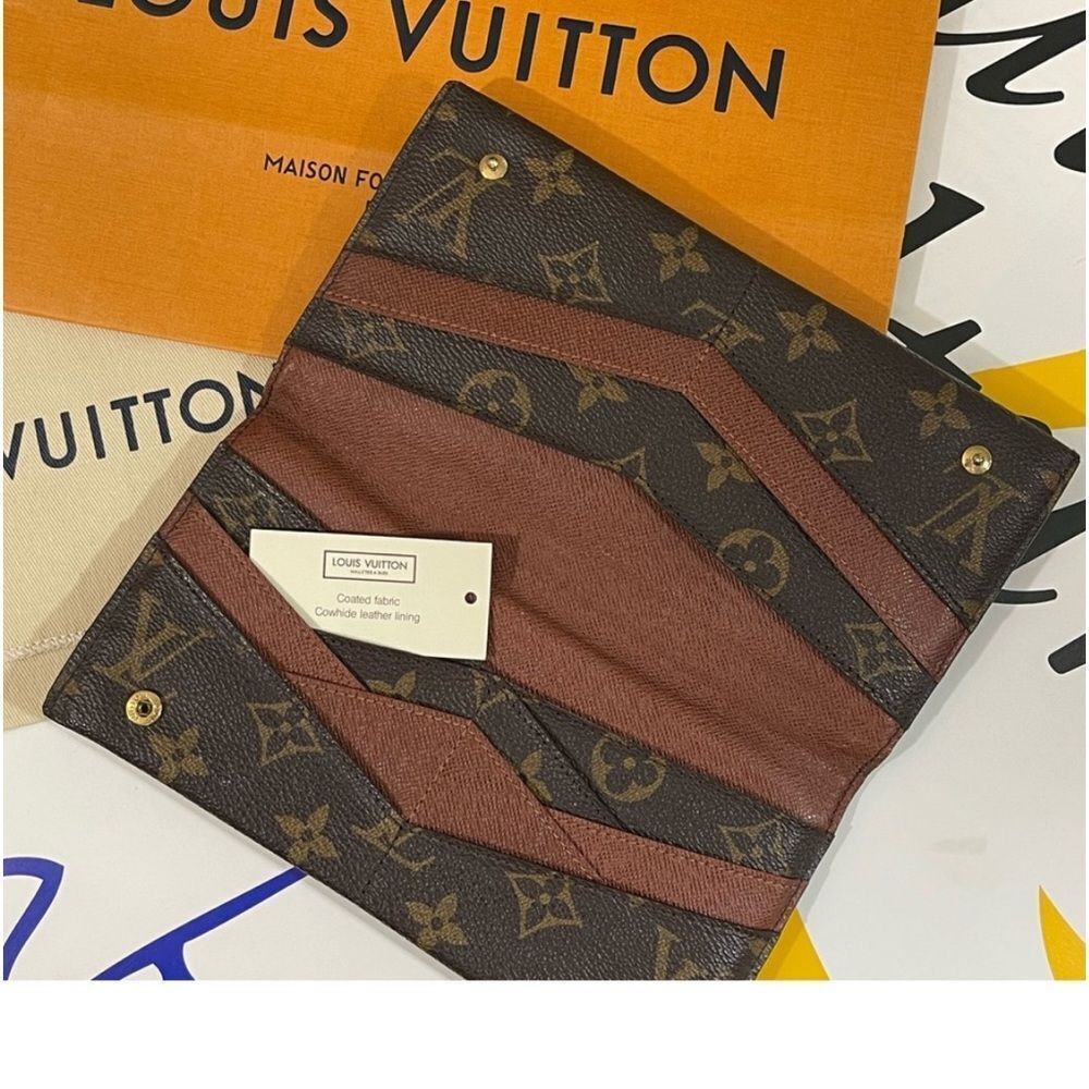 RARE auth Louis Vuitton Mono origami wallet‎ w/certificate included - Picture 9 of 9